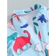 thumbnail image 6 of Bagilaanoe Toddler Baby Boys One-Piece Swimsuit Print Short Sleeve Zipper Rashguard Swimwear 3M 6M 12M 2T 3T Kids Jumpsuit Bathing Suit, 6 of 9