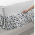 thumbnail image 2 of Floral Bed Skirt, Blue Cornflowers and Leaves Old Fashioned Natural Design with Ornate Garden Plants, Elastic Bedskirt Dust Ruffle Wrap Around for Bedding Decor, 4 Sizes, Multicolor, by Ambesonne, 2 of 2