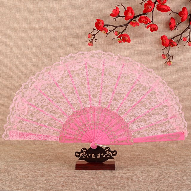 Abanicos de mano plegables pequeños para mujeres - Abanicos de seda de bambú vintage japoneses chinos - para danza, festival de música, boda, fiesta, cinco piezas Shuxiu Wang 1327533065214