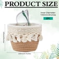 thumbnail image 2 of Cotton Rope Tassels Storage Baskets Woven Basket for Nursery Baby Clothes Toy Makeup Books Towels Peru 120x105mm Inner Diameter: 100mm, 2 of 9