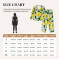 thumbnail image 6 of Kll Lemon Print Women'S Long Sleeve Pajamas With Pants Sleepwear Loungewear 2 Set-Medium, 6 of 9