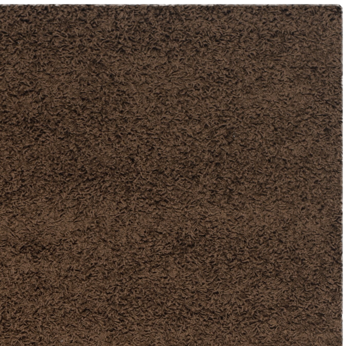 Safavieh Lavena Shag Rug Collection Solid Print Loomed Brown Runner Rugs, 2'3" x 8', Stain Resistant