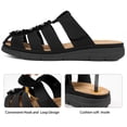 thumbnail image 3 of Ecetana Sandals for Women Closed Toe Flat Slide Sandals Hook Loop, 3 of 6