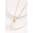 thumbnail image 2 of Vintage Gold 925 Silver Natural Pearl and Zircon Pendant Necklace, 2 of 6