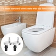 thumbnail image 6 of 2 Set Toilet Seat Hinge Fixings with 45m/1.77" Base, for Top Fixing Bolt Expansion Screw Cover Buckle, 6 of 6