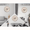 thumbnail image 3 of VOCOO 10" Round Rose Vintage Wall Clock, Silent Non-Ticking Rustic Farmhouse Clock for Kitchen, Home, Office and Bedroom, 3 of 6
