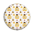 thumbnail image 2 of Gaeub Bees and Flowers 14-17in Tire Cover, Spare Tire Cover, for Camper Caravan, Trailer, Car, Truck, SUV, Jeep - 17 inch, 2 of 9
