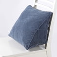 thumbnail image 3 of WOVTE Reading Backrest Cushion Wedge Pillow Corduroy Triangle Pillow, Waist Support Pillow Backrest Support Wedge Pillow for Reading Working (Blue), 3 of 6