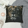 thumbnail image 2 of BCIIG Lion Face Art Graphic Decorative Throw Pillow Cover for Home Couch Living Room Bed Sofa - Square 1PC 20x20in, 2 of 5