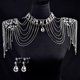 thumbnail image 1 of Hombro Cadena Accs Moda Hecha a Mano Perla Joyería Durable Nupcial Regalo para Fiesta Boda Graduación Mujeres B Hugo Collar de cadena de hombro, 1 of 7