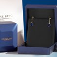 thumbnail image 5 of Gem Stone King 14K Yellow Gold Blue Sapphire Leverback Earrings for Women | 1.23 Cttw | Gemstone September Birthstone | Emerald Cut 6X4MM | Fine Jewelry Gifts for Her Mom Women Wife, 5 of 6