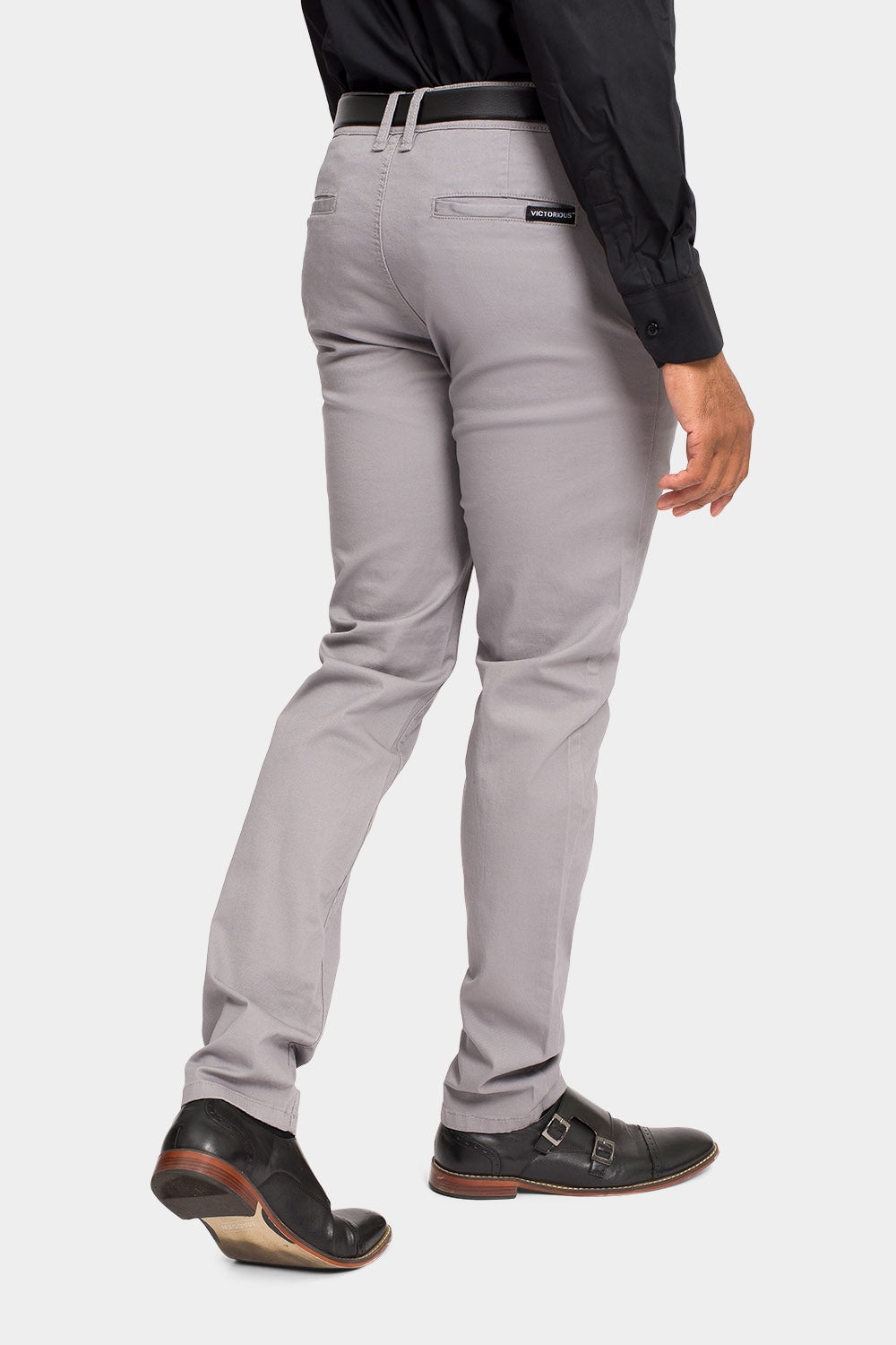 Victorious Men's Basic Casual Slim Fit Stretch Chino Pants DL1250