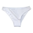 thumbnail image 3 of Bigersell Women Bikini Panties 3 Pack Thong Underwear No Show Panty Briefs Soft Comfortable Breathable Ladies Cheeky Panties Low Waist Underwear White M, 3 of 3