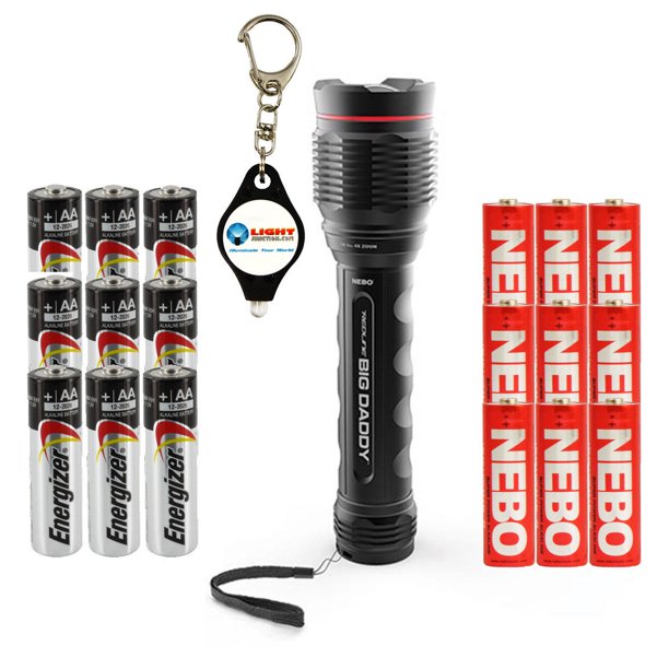 Nebo Redline Big Daddy Flashlight (6692) w/ 9 Extra AA's & Keychain