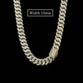 thumbnail image 4 of Width 15-20mm Big Iced Out Cuban Link Chain, Extra Shiny Hip Hop Cuban Link Chain for Men, Solid Thick Mens Miami Cuban Link Necklace, 16-24 Inches - Gift Box Included, 4 of 7