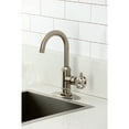 thumbnail image 2 of Kingston Brass KSD8508RKX Webb Single-Handle Bar Faucet with Knurled Handle, Brushed Nickel, 2 of 6