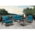 thumbnail image 3 of ARTPLAN Olefin 24x24 Deep Seat Patio Cushions for Outdoor Furniture,Extra 6 inch Thick,Back 18"x24",Removable,Replacement,Solid/Floral,Outdoor/Indoor,Peacock, 3 of 8