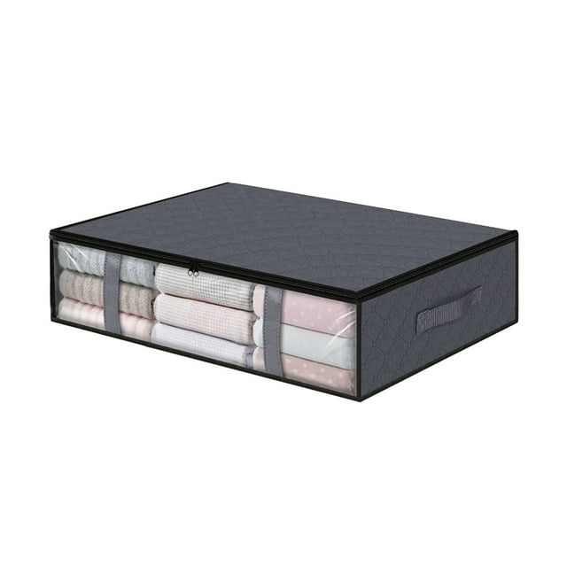 Kmbangi Clothes Storage Box, Under Bed Storage Containers with Durable Handles,Large Capacity Storage Bins for Clothes,Bedding and Toys