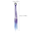 thumbnail image 2 of Minkissy Attachment For Braids 12Pcs Braiding Hair Extension Gradient Blue For Themed Party, 2 of 8