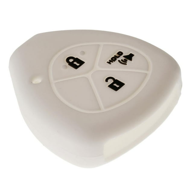 Miulika Car Remote Key Case Silicone Car Button Cover - White, as described
