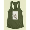 thumbnail image 3 of Hermit Thrush Racerback Tank Women -John James Audubon Designs, Female Small, 3 of 4