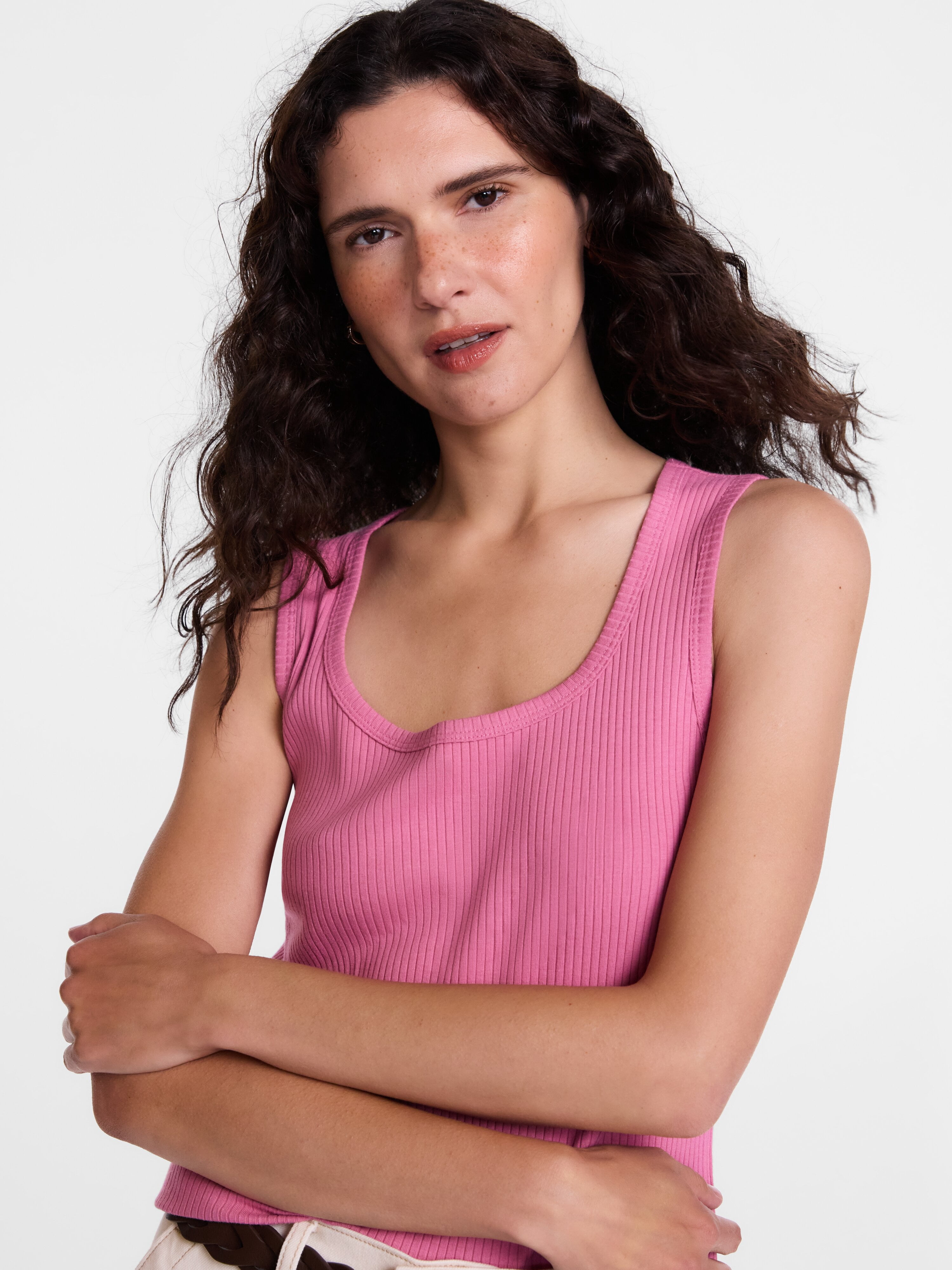 Scenario Women's Wide Ribbed Tank Top, Sizes XS-XXXL