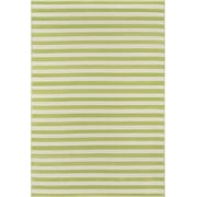 Momeni Baja Striped Striped Modern/Contemporary Area Rugs , Green/White ,90.00" X 63.00"
