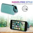 thumbnail image 4 of Funda para iPhone 7 Plus 8 Plus con tarjetero de piel sintética con estampado de flores de datura, 4 of 5