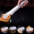 thumbnail image 1 of relayinert Stainless Steel Non-Stick Food Clip for Bread Vegetables Salads Kitchen Tool, 1 of 5