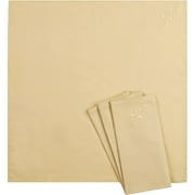 Better Homes and Gardens 12-Piece Embroidered Dinner Napkin Set, Butter Pecan
