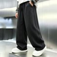 thumbnail image 2 of JFTTX Boys Baggy Sweatpants Wide Leg Straight Fit Sweatpants for Boys Elastic Waist Open Bottom Athletic Casual Sweat Pants with Pockets, 2 of 6