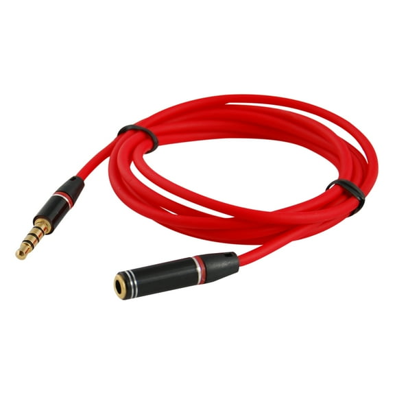 3.5 mm Stereo Audio Headphone Male to Female Extension Cable, Gold Plated Connectors (4 Feet)