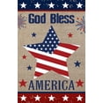 thumbnail image 3 of Briarwood Lane God Bless America Star Burlap House Flag, 3 of 4