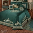 thumbnail image 2 of Balmoral Royal Style Bedding, Gold-Embroidered Emerald Green, 3-pc King Bedspread Set, 2 of 5