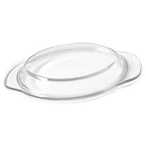 WINOMO Heat Resistant Microwave Cover 1Pcs Transparent Round Glass for Microwaving Baking