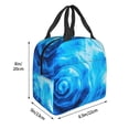 thumbnail image 3 of Fotbe Blue Shell Bolsa Térmica con Estampado y Forro de Aluminio Grueso Bolsa de Almuerzo con Bolsillo Frontal para Hombres y Mujeres, Ideal para Trabajo, Escuela, 3 of 8