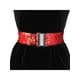 thumbnail image 4 of Cinturones Anchos Brillantes para Mujeres INSPIRE CHIC con Hebillas de Entrecruzado y Decoración de Lentejuelas, Cinturones Elásticos 2PCS Rojo, 4 of 6