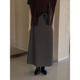 thumbnail image 3 of Falda de traje de alta gama MMC para mujer, nuevo estilo de otoño, falda drapeada de longitud media, línea A, con paquete de cintura, versión coreana, 3 of 5