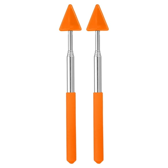 Uxcell Telescopic Teachers Pointer, 2 Pcs Arrow Teacher Pointer Stick for Classroom Pointer Handheld Teaching Pointer, 27 Inch, Orange
