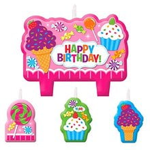 Sweet Shop Candy Birthday Candle Set