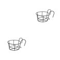 thumbnail image 2 of Estante de flores Yuarrent 5 piezas de barandilla de hierro colgar soporte Negro 2Conjunto, 2 of 6