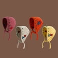 thumbnail image 3 of Gorro tejido con orejas, calentador Retro hecho a mano, estilo Ins para Otoño e Invierno, accesorios femeninos bonitos, 3 of 5