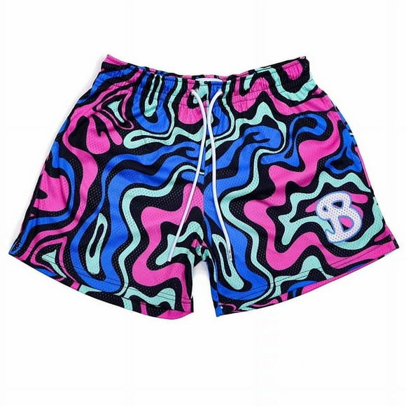 BKTSQD Marque Homme Entraînement shorts de Sport pour Hommes en Maille Séchage Rapide Quart de Genou basketball Course Plage short Pantalon