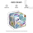 thumbnail image 4 of Lsque Cactus Printed Tissue Box Cover Holder, Facial Paper Organizer Dispenser,Square with Bottom Belt, PVC Leather Decorative Organizer, 4 of 8