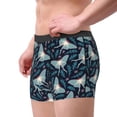 thumbnail image 2 of Yiaed Glowing Butterfly Print Men's Soft Cotton Boxer Shorts Breathable Boxers Underwear Moisture-Wicking Underwear Stretch Boxer Briefs for Man-Large, 2 of 5