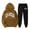 Brown, variant on Los Angeles Hoodie and Sweatpants Set for Women Fall Winter Hooded Sweatshirt and Jogger 2 Piece Set Women's Tracksuit