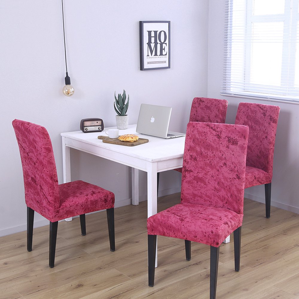 Stretch Spandex Dining Chair Slipcovers Removable Washable Dining Room