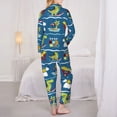 thumbnail image 5 of Bingfone Womens Pajama Sets Dinosaur On The Beach Vacation Print,Long Sleeve Loungewear Pajamas Set-Small, 5 of 9