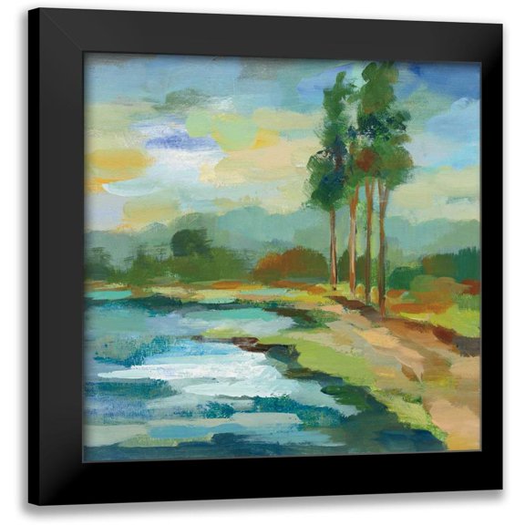 Vassileva, Silvia 12x12 Black Modern Framed Museum Art Print Titled - Early Spring Landscape II