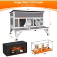thumbnail image 3 of HomeSheek 40.4" Outdoor Cat House with Insulated Liner, Weatherproof Shelter with Platform, Easy Assembly & Cleaning, Safe Indoor/Outdoor Home, 3 of 9